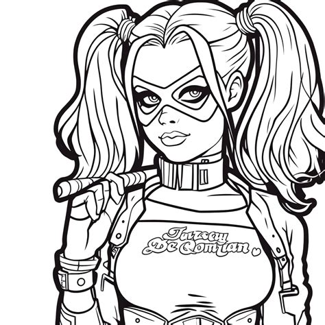 desenhos da arlequina|Desenhos de Arlequina (Harley Quinn) para Colorir